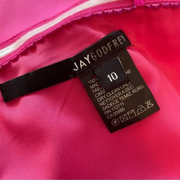 Jay Godfrey Harvey Strapless Hot Pink Ruffle Gown Size 10 NWT - Picture 8 of 10